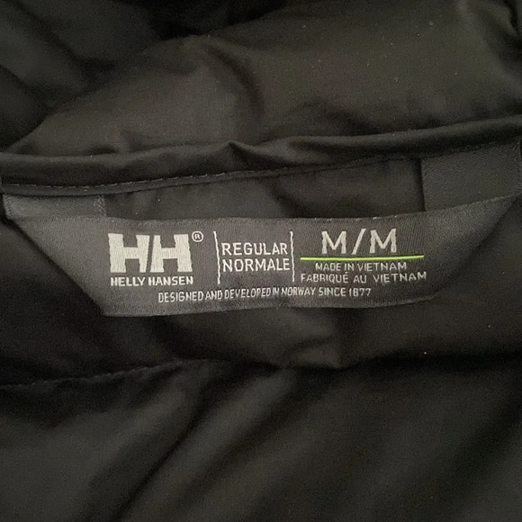 Helly Hansen sz M Ebony Leopard Svalbard down zip up puffer hooded great… - Picture 10 of 16